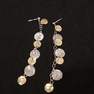 Gold and silver earrings